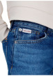Thumbnail Jean en coton bleu uni coupe regular intermédiaire avec des surpiqûres camel - Image 5