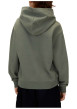 Thumbnail Sweat en coton kaki coupe ajustée avec un col à capuche et un imprimé - Image 3