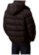 Thumbnail Doudoune noire unie coupe ajustée avec un col à capuche amovible - Image 5