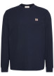 Thumbnail T-shirt marine maille effet gaufrée coupe ajustée et des manches longues