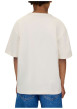 Thumbnail T-shirt en coton écru imprimé à coupe ajustée et un col rond - Image 3