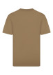 Thumbnail T-shirt en coton camel à imprimé avec une coupe droite et un col rond - Image 2