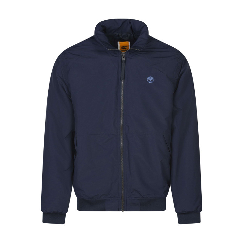 Timberland - Blouson Marine Uni Avec Une Coupe Droite Et Un Col Montant Zippé - Marine Timberland - Blouson Marine Uni Avec Une Coupe Droite Et Un Col Montant Zippé - Marine