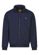 Thumbnail Blouson marine uni avec une coupe droite et un col montant zippé