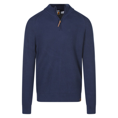 Pull en coton marine uni avec une coupe droite...