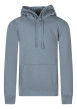 Thumbnail Sweat gris uni à coupe droite avec un col à capuche et logo en relief