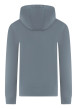 Thumbnail Sweat gris uni à coupe droite avec un col à capuche et logo en relief - Image 2