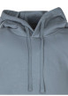 Thumbnail Sweat gris uni à coupe droite avec un col à capuche et logo en relief - Image 3