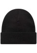 Thumbnail Bonnet noir en maille tricotée pourvu d'un motif brodé à l'avant - Image 2
