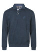 Thumbnail Sweat marine moucheté avec un col polo et des manches longues
