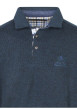 Thumbnail Sweat marine moucheté avec un col polo et des manches longues - Image 3