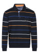 Thumbnail Sweat marine à rayures avec une coupe droite et un col polo