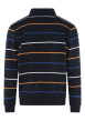 Thumbnail Sweat marine à rayures avec une coupe droite et un col polo - Image 2