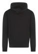 Thumbnail Sweat noir uni à coupe droite avec un col à capuche et imprimé logo - Image 2