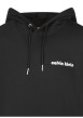 Thumbnail Sweat noir uni à coupe droite avec un col à capuche et imprimé logo - Image 3