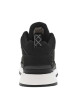 Thumbnail Sneakers en cuir noires à talon plat avec des lacets ronds et logo embossé - Image 7