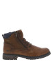 Thumbnail Boots brunes à talon décroché bas avec 2 zips et des lacets ronds