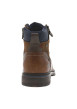 Thumbnail Boots brunes à talon décroché bas avec 2 zips et des lacets ronds - Image 6