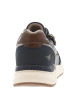 Thumbnail Baskets bleu marine à talon plat avec des lacets et un zip latéral - Image 6