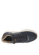 Thumbnail Baskets bleu marine à talon plat avec des lacets et un zip latéral - Image 4