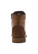 Thumbnail Bottines tan en cuir à talon décroché bas avec des lacets et un zip latéral - Image 6