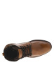 Thumbnail Bottines tan en cuir à talon décroché bas avec des lacets et un zip latéral - Image 4