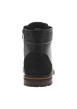 Thumbnail Bottines en cuir noires à talon plat avec un zip et des lacets ronds - Image 6