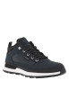 Thumbnail Sneakers en cuir bleu marine à talon plat avec des lacets ronds - Image 3