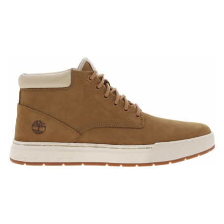 Sneakers en cuir nubuck brunes à talon plat...