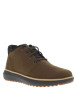 Thumbnail Bottines en cuir brunes et marine à talon plat avec des lacets ronds - Image 3