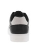 Thumbnail Tennis en cuir noires à talon plat avec des lacets et logo blanc - Image 6