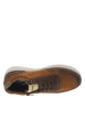 Thumbnail Sneakers en cuir marron à talon plat avec des lacets et un zip latéral - Image 4
