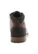 Thumbnail Bottines en cuir cognac à talon plat avec un zip et des lacets ronds - Image 6
