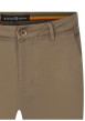 Thumbnail Pantalon chino en coton taupe uni avec une coupe regular fit - Image 3