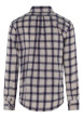 Thumbnail Chemise en coton beige à carreaux coupe regular fit avec un col français - Image 2