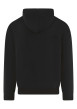 Thumbnail Sweat en coton noir uni coupe ajustée avec une poche kangourou - Image 2
