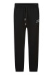Thumbnail Pantalon Jogging en coton noir uni coupe ajustée avec un logo brodé
