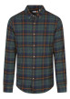 Thumbnail Chemise en coton verte à carreaux coupe regular fit col à revers - Image 3