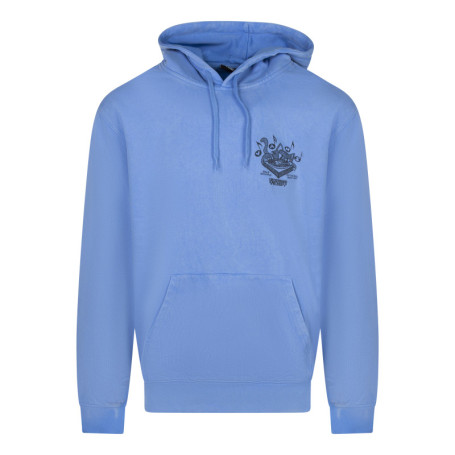 Sweat en coton mélangé bleu avec une coupe...
