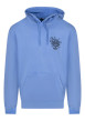 Thumbnail Sweat en coton mélangé bleu avec une coupe ajustée et un col à capuche