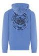 Thumbnail Sweat en coton mélangé bleu avec une coupe ajustée et un col à capuche - Image 2