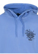 Thumbnail Sweat en coton mélangé bleu avec une coupe ajustée et un col à capuche - Image 3