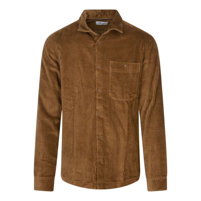 Teddy Smith - Chemise En Coton Camel Unie Coupe Regular Fit Avec Un Col à Revers - Camel Teddy Smith - Chemise En Coton Camel Unie Coupe Regular Fit Avec Un Col à Revers - Camel