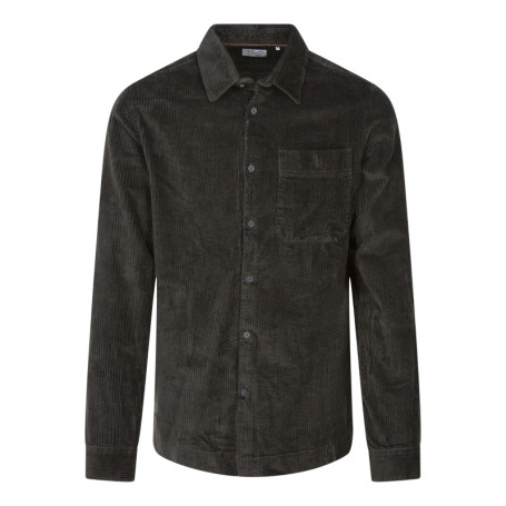 Chemise en coton kaki unie coupe regular fit...