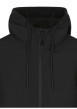 Thumbnail Blouson noir uni coupe ajustée col à capuche avec des cordons de serrage - Image 3