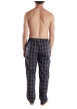 Thumbnail Pantalon de pyjama en coton marine coupe ample avec un cordon de serrage - Image 3