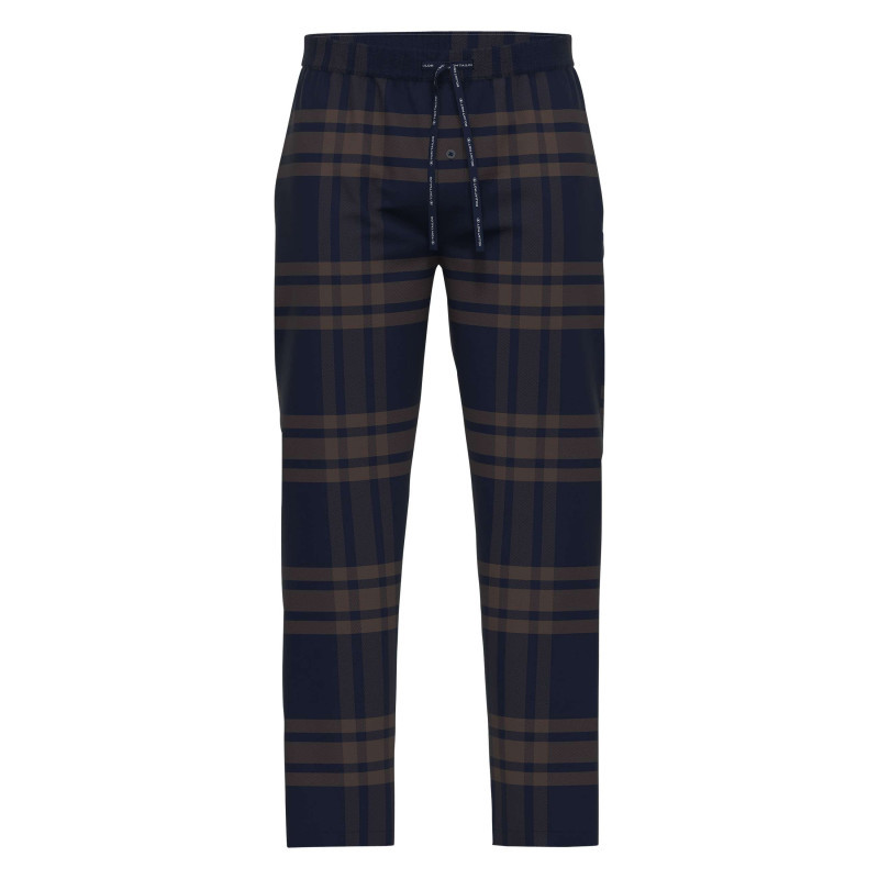 Tom Tailor - Pantalon De Pyjama En Coton Marine Coupe Droite à Carreaux Bruns Et Marine - Marine Tom Tailor - Pantalon De Pyjama En Coton Marine Coupe Droite à Carreaux Bruns Et Marine - Marine