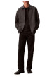 Thumbnail Chemise en coton noir unie coupe droite avec un col à revers - Image 5