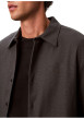 Thumbnail Chemise en coton noir unie coupe droite avec un col à revers - Image 6