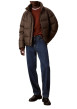 Thumbnail Doudoune kaki unie coupe ajustée col montant avec fermeture zippée - Image 6